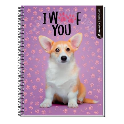 CUADERNO RHEIN SUPER CLASS CARTA PUPPIES 120 HOJAS C7MM