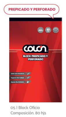 BLOCK COLON OFICIO COMPOSICION BO-30/80
