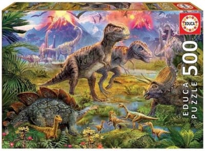 PUZZLE 500 PCS 48x34cm ENCUENTRO DE DINOSAURIOS
