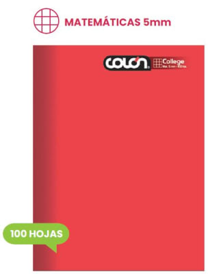CUADERNO COLLEGE LISO 5M 100H COLON (SURTIDO)