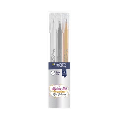 LAPICES GEL ROLL PREMIUM 0.5MM 3 COLORES