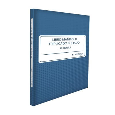 LIBRO MANIFOLD 50HJ TRIPLICADO FOLIADO LAVORO