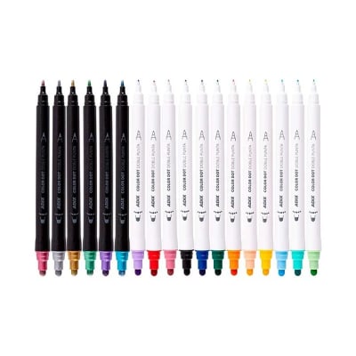 Set Marcador de Punto Doble Punta 18 Colores (047) ADIX