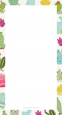 Block Notas Cactus 11x26cm Imán 50 hojas 