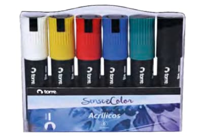 SET MARCADOR ACRILICO JUMB 15MM 6COL SOC