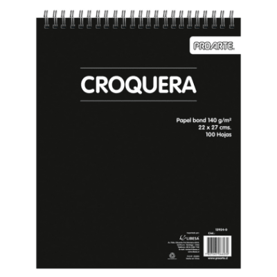 CROQUERA PROARTE 22X27 CM 100 HOJAS 