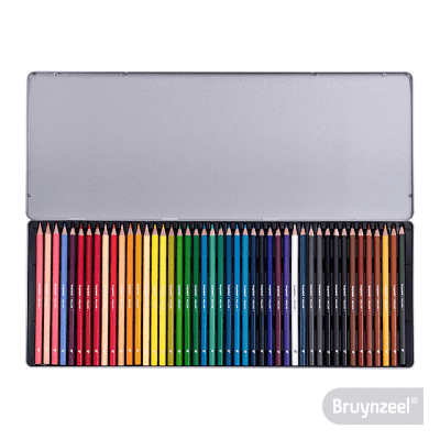 Lápices Hexagonales 45 Colores en Caja Metálica Tortuga