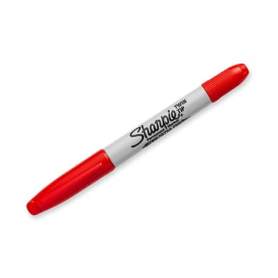 Marcador permanente Sharpie doble punta rojo