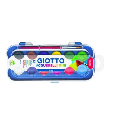 Acuarela Giotto 12 colores 23 mm