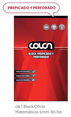 BLOCK COLON OFICIO MAT 5MM BO-31/80