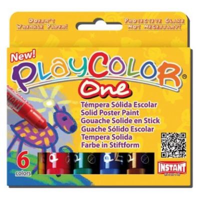 TEMPERA SOLIDA PLAYCOLOR INSTANT 6 COL