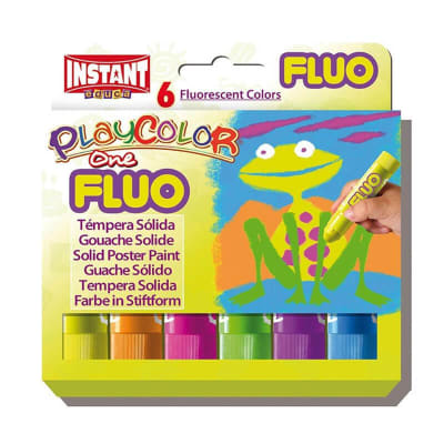 TEMPERA SOLIDA FLUORESCENT PLAYCOLOR 6 COL