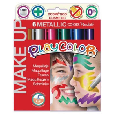 MAQUILLAJE METALIZADO 6 COL PLAYCOLOR