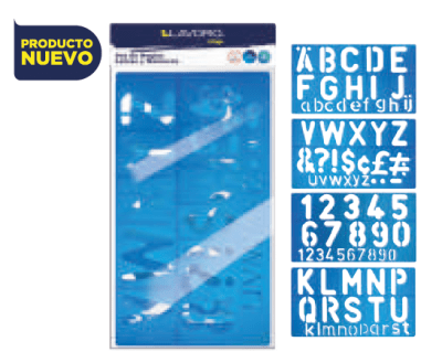 SET C/4 PLANTILLAS 50MM Y 25MM LETRAS NUMEROS