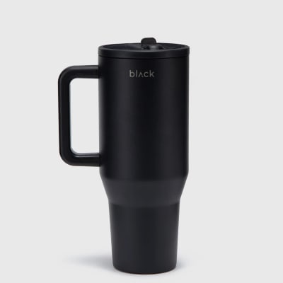 BLACK STRAW MUG BLACK