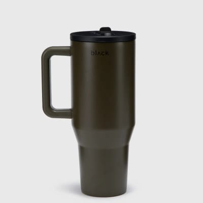 BLACK STRAW MUG MOSS