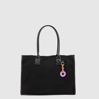 BUBBA TOTE SUEDE BLACK