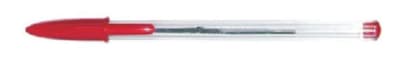 BOLIGRAFO HAND. ROJO.PLAST.TRANSP.