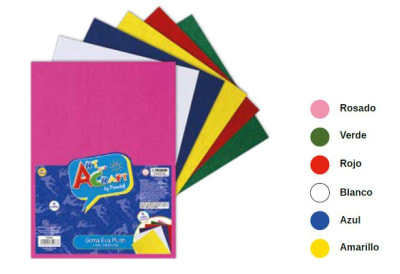 GOMA EVA PLUSH 20X30 CMS 2MM BOLSA C/HEADER ART & CRAF