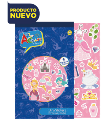 LIBRO STICKERS 6 PAG PRINCESAS Y HADAS
