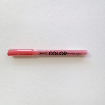 Marcador Acrilico Artel 1mm Fluor Rojo