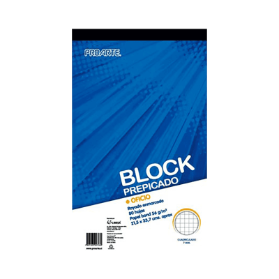 BLOCK PREPICADO PROARTE OFICIO 80 HJ 7mm