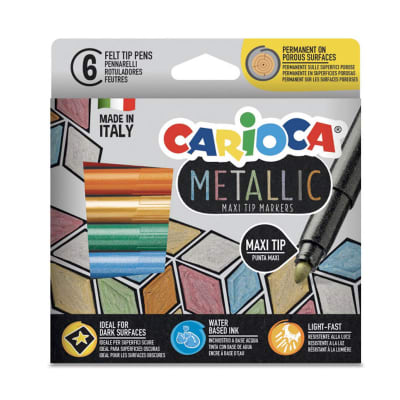 PLUMONES 6 COLORES MAXI METALLIC CARIOCA