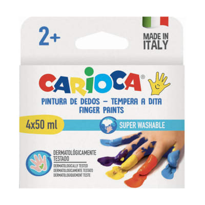 PINTURA DEDOS 4 COLORES 40ml CARIOCA