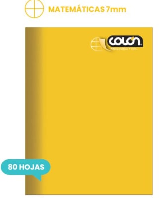 CUADERNO COLLEGE COLON LISO  MAT.7MM. 80 HJ (SURTIDO)