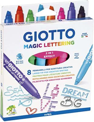 MARCADOR GIOTTO MAGIC LETTERING 8 COLORES