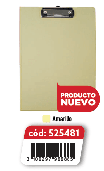ANOTADOR PVC A4 DOBLE C/BOLS AMARILLO PASTEL