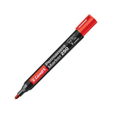 MARCADOR PERM.P.REDONDA 250(240)ROJO LUXOR