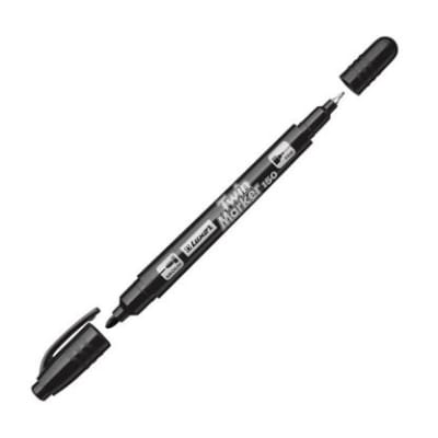 MARCADOR PERMANENTE DOBLE PTA. NEGRO LUXOR