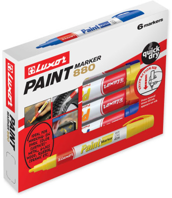 MARCADOR PINTURA 6 COLORES LUXOR