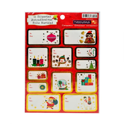 Stickers de-para Navidad 3 pliegos (surtido)