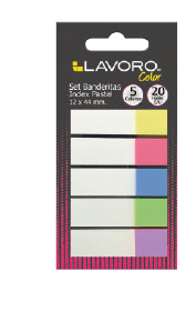 BANDERITAS INDEX 12X44 5COL PAST 20HC/U