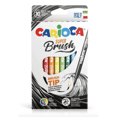 PLUMONES 10 COLORES BRUSH CARIOCA