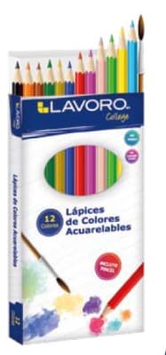 LAPICES DE COL. 12 COL. LARGO ACUARELABLE MA LAVORO