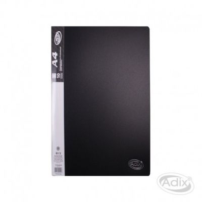 Carpeta A4 10 Fundas Negro (002) ADIX