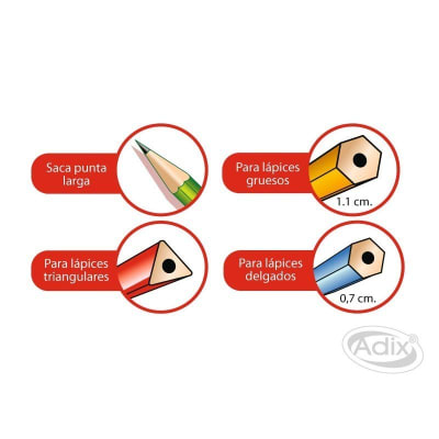 Sacapunta Triple c/Contenedor (020) ADIX