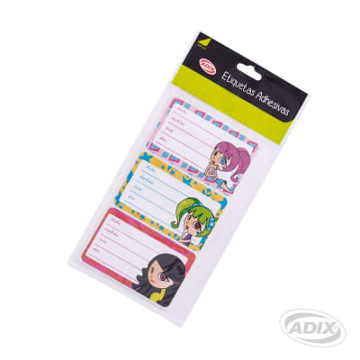 Etiqueta Escolar Muñeca 12u (006) ADIX