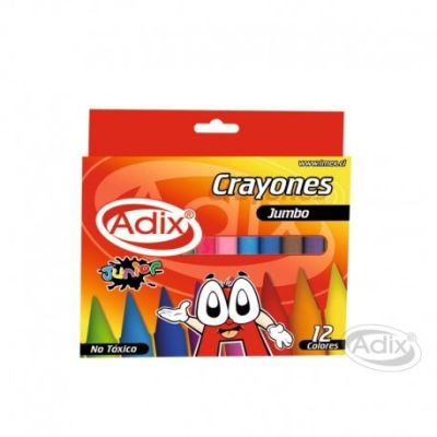 Lápiz Cera Redondo 12 Colores (002) ADIX