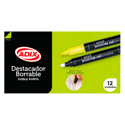 Destacador Amarillo Borrable (020) ADIX