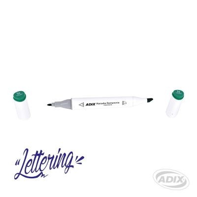 Marcador Permanente Dos Puntas 12 Colores (008) ADIX
