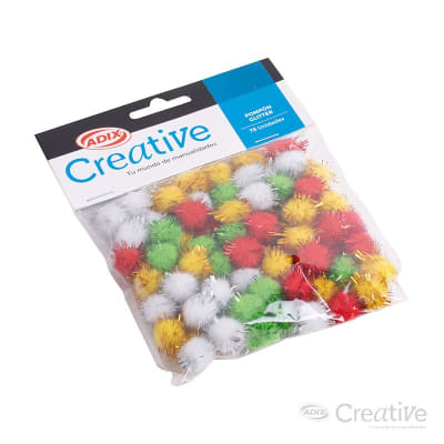 Pompón Glitter 78u (015) CREATIVE