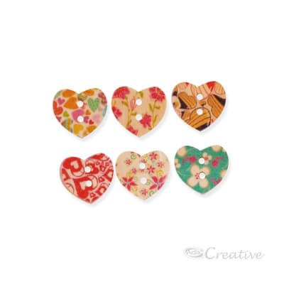 Botón Madera Pintada 30u Surtido (010) CREATIVE