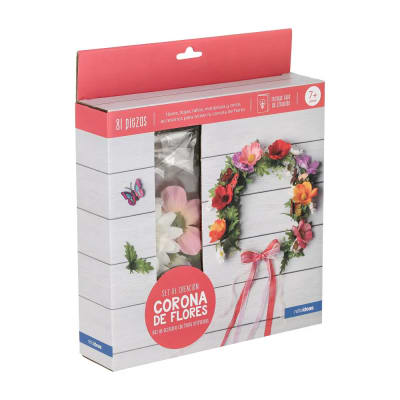 Set creación corona flores