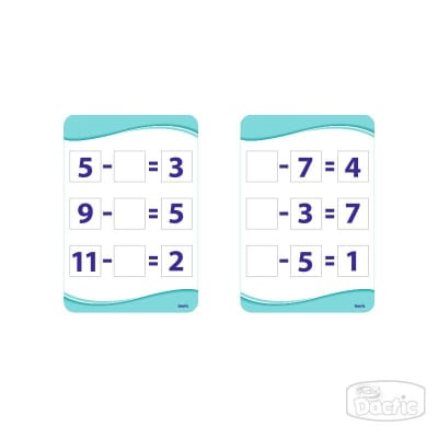 Lámina Aprendiendo a Restar 12x8cm (035) DACTIC