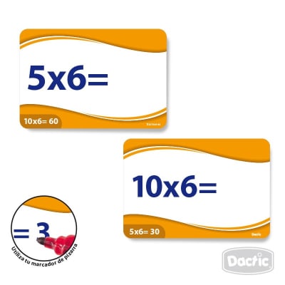 Lámina Multiplicar 12x8cm (043) DACTIC