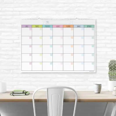 Calendario Pasteles  50x70cm Espiral 12 hojas 